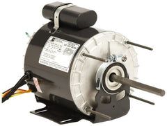 US Motors - 1/4 hp, TEAO Enclosure, Auto Thermal Protection, 1,075 RPM, 115 Volt, 60 Hz, Industrial Electric AC/DC Motor - Size 48 Frame, Hub/Stud Mount, 1 Speed, Ball Bearings, 3.6 Full Load Amps, B Class Insulation, CCW Lead End Rev - Exact Tooling