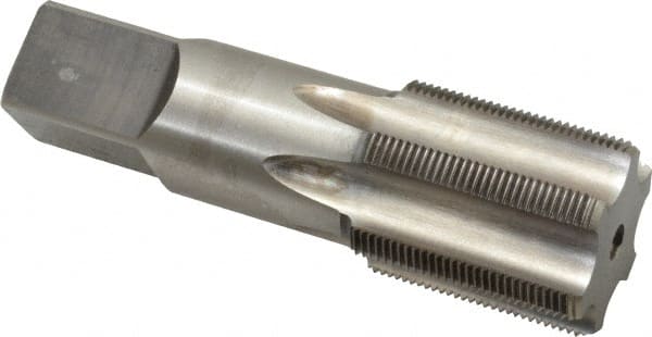Made in USA - 1-1/4 - 20 UNS 6 Flute Bright Finish High Speed Steel Straight Flute Standard Hand Tap - Bottoming, Right Hand Thread, 4" OAL, 1-1/2" Thread Length, H4 Limit, Oversize - Exact Tooling
