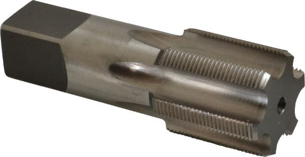 Made in USA - 1-3/8 - 18 UNEF 6 Flute Bright Finish High Speed Steel Straight Flute Standard Hand Tap - Bottoming, Right Hand Thread, 4" OAL, H4 Limit, Oversize - Exact Tooling