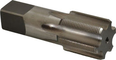 Made in USA - 1-3/8 - 18 UNEF 6 Flute Bright Finish High Speed Steel Straight Flute Standard Hand Tap - Bottoming, Right Hand Thread, 4" OAL, H4 Limit, Oversize - Exact Tooling