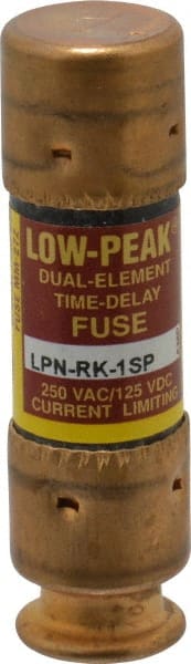 Cooper Bussmann - 125 VDC, 250 VAC, 1 Amp, Time Delay General Purpose Fuse - Fuse Holder Mount, 50.8mm OAL, 100 at DC, 300 at AC (RMS) kA Rating, 9/16" Diam - Exact Tooling