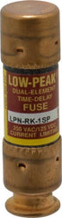Cooper Bussmann - 125 VDC, 250 VAC, 1 Amp, Time Delay General Purpose Fuse - Fuse Holder Mount, 50.8mm OAL, 100 at DC, 300 at AC (RMS) kA Rating, 9/16" Diam - Exact Tooling