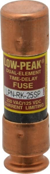 Cooper Bussmann - 125 VDC, 250 VAC, 25 Amp, Time Delay General Purpose Fuse - Bolt-on Mount, 50.8mm OAL, 100 at DC, 300 at AC (RMS) kA Rating, 9/16" Diam - Exact Tooling