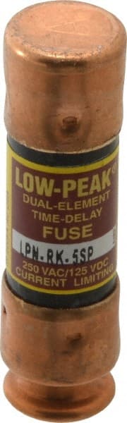 Cooper Bussmann - 125 VDC, 250 VAC, 5 Amp, Time Delay General Purpose Fuse - Fuse Holder Mount, 50.8mm OAL, 100 at DC, 300 at AC (RMS) kA Rating, 9/16" Diam - Exact Tooling