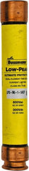 Cooper Bussmann - 300 VDC, 600 VAC, 1.25 Amp, Time Delay General Purpose Fuse - Fuse Holder Mount, 127mm OAL, 100 at DC, 300 at AC (RMS) kA Rating, 13/16" Diam - Exact Tooling