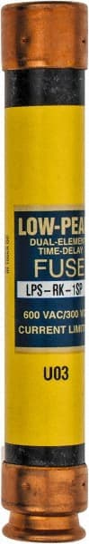 Cooper Bussmann - 300 VDC, 600 VAC, 1 Amp, Time Delay General Purpose Fuse - Fuse Holder Mount, 127mm OAL, 100 at DC, 300 at AC (RMS) kA Rating, 13/16" Diam - Exact Tooling