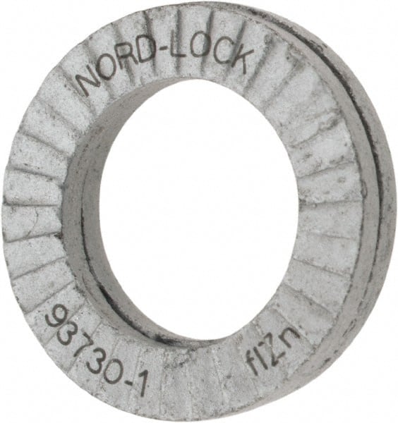 Nord-Lock - 5/16", 0.534" OD, Zinc Flake, Steel Wedge Lock Washer - Grade 2, 0.336 to 0.344" ID - Exact Tooling