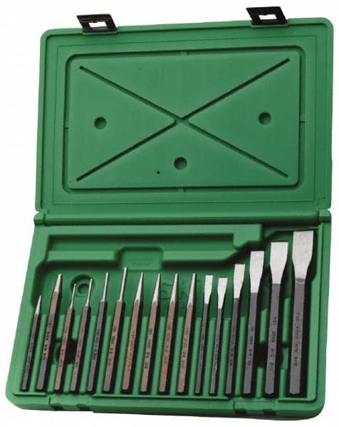 SK - 16 Piece Punch & Chisel Set - Exact Tooling