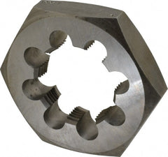 Made in USA - 2-1/2 - 8 UNS Thread, 4-1/2" Hex, Right Hand Thread, Hex Rethreading Die - Carbon Steel, 1" Thick - Exact Tooling