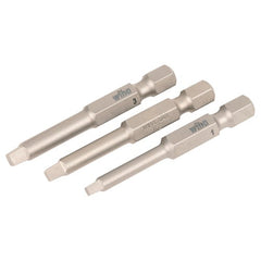 Square Power Bit #1, 2 & 3 × 50mm (3 Bit Pack) - Exact Tooling