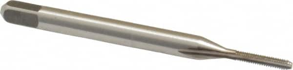Kennametal - #0-80 UNF 3B 2 Flute Bright Finish High Speed Steel Straight Flute Standard Hand Tap - Bottoming, Right Hand Thread, 1.63" OAL, 0.313" Thread Length, H1 Limit, Oversize - Exact Tooling
