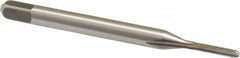 Kennametal - #0-80 UNF 3B 2 Flute Bright Finish High Speed Steel Straight Flute Standard Hand Tap - Bottoming, Right Hand Thread, 1.63" OAL, 0.313" Thread Length, H1 Limit, Oversize - Exact Tooling