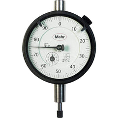 Mahr - Dial Drop Indicators; Maximum Measurement (Inch): 0.05 ; Maximum Measurement (mm): 1.27 ; Dial Graduation (mm): 0.0254 ; Dial Graduation (Decimal Inch): 0.001000 ; Dial Reading: 0-20 ; Dial Diameter (mm): 57.15 - Exact Tooling