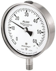 Ashcroft - 2-1/2" Dial, 1/4 Thread, 0-200 Scale Range, Pressure Gauge - Lower Connection Mount, Accurate to 3-2-3% of Scale - Exact Tooling