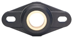 Igus - 6mm ID, 33.8mm OAL2-Bolt Flange Bearing - 112 Lb Dyn Cap, 24" Btw Mnt Hole Ctrs, Thermoplastic - Exact Tooling