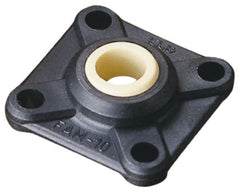 Igus - 12mm ID, 13mm OAH 4-Bolt Flange Bearing - 247 Lb Dyn Cap, 28" Btw Mnt Hole Ctrs, Thermoplastic - Exact Tooling