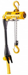 Harrington Hoist - 1/8 Ton Load Limit, 10' Max Height Top Hook Air Hoist - 48 SCFM at 90 PSI, 42 FPM Lift Speed, 12" Min Headroom, Pendant Control - Exact Tooling