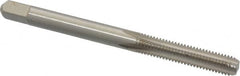 Kennametal - #10-32 UNF 3B 4 Flute Bright Finish High Speed Steel Straight Flute Standard Hand Tap - Bottoming, Right Hand Thread, 2.38" OAL, 7/8" Thread Length, H2 Limit, Oversize - Exact Tooling