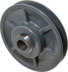 Browning - 3/4" Inside Diam x 4-3/4" Outside Diam, 1 Groove, Variable Pitched Sheave - Belt Sections 3L, 4L, A, 5L, B & 5V, 1-15/16" Sheave Thickness, 11/16 to 1-1/16" Face Width - Exact Tooling