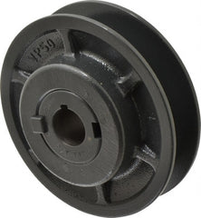 Browning - 7/8" Inside Diam x 4-3/4" Outside Diam, 1 Groove, Variable Pitched Sheave - Belt Sections 3L, 4L, A, 5L & B, 2-5/32" Sheave Thickness, 11/16 to 1-1/16" Face Width - Exact Tooling