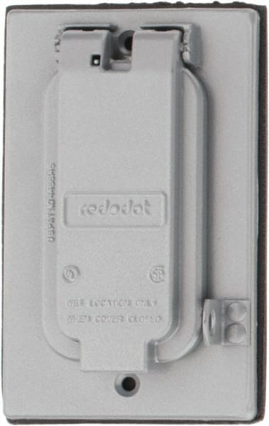 Thomas & Betts - Electrical Outlet Box Aluminum GFCI Receptacle Cover - Includes Gasket & Screw - Exact Tooling