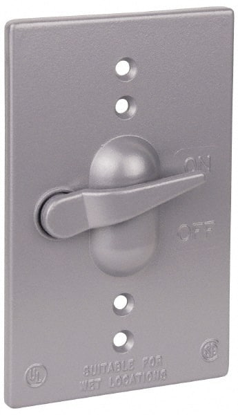 Thomas & Betts - Electrical Outlet Box Aluminum Switch Cover - Includes Gasket & Screw - Exact Tooling