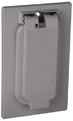 Thomas & Betts - Electrical Outlet Box Aluminum GFCI Receptacle Cover - Includes Gasket & Screw - Exact Tooling