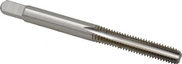Kennametal - #12-28 UNF 2B/3B 4 Flute Bright Finish High Speed Steel Straight Flute Standard Hand Tap - Bottoming, Right Hand Thread, 2.38" OAL, 0.938" Thread Length, H3 Limit, Oversize - Exact Tooling