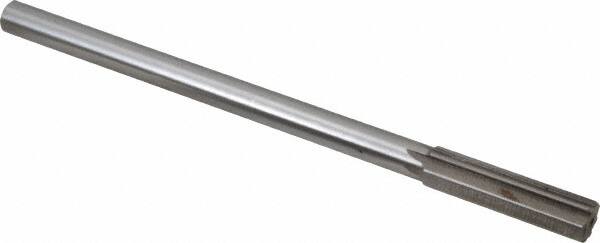 Interstate - 0.524" High Speed Steel Chucking Reamer - Straight Flute, 0.4355" Straight Shank, 2" Flute Length, 8" OAL - Exact Tooling