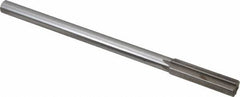 Interstate - 0.524" High Speed Steel Chucking Reamer - Straight Flute, 0.4355" Straight Shank, 2" Flute Length, 8" OAL - Exact Tooling