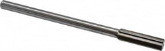 Interstate - 0.571" High Speed Steel Chucking Reamer - Straight Flute, 0.4355" Straight Shank, 2" Flute Length, 8" OAL - Exact Tooling