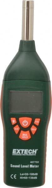 Extech - A and C Frequency Weight, LCD Display Sound Meter - 65 to 130 Decibels - Exact Tooling