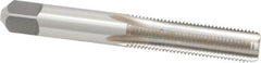 Kennametal - 3/8-24 UNF 3B 4 Flute Bright Finish High Speed Steel Straight Flute Standard Hand Tap - Bottoming, Right Hand Thread, 2-15/16" OAL, 1-1/4" Thread Length, H3 Limit, Oversize - Exact Tooling