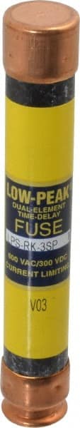 Cooper Bussmann - 300 VDC, 600 VAC, 3 Amp, Time Delay General Purpose Fuse - Fuse Holder Mount, 127mm OAL, 100 at DC, 300 at AC (RMS) kA Rating, 13/16" Diam - Exact Tooling