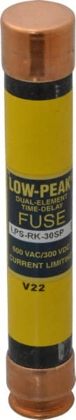 Cooper Bussmann - 300 VDC, 600 VAC, 30 Amp, Time Delay General Purpose Fuse - Fuse Holder Mount, 127mm OAL, 100 at DC, 300 at AC (RMS) kA Rating, 13/16" Diam - Exact Tooling