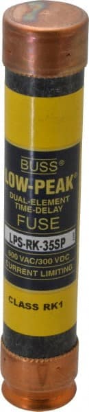 Cooper Bussmann - 300 VDC, 600 VAC, 35 Amp, Time Delay General Purpose Fuse - Fuse Holder Mount, 5-1/2" OAL, 100 at DC, 300 at AC (RMS) kA Rating, 1-1/16" Diam - Exact Tooling