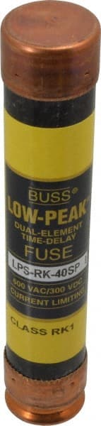 Cooper Bussmann - 300 VDC, 600 VAC, 40 Amp, Time Delay General Purpose Fuse - Fuse Holder Mount, 5-1/2" OAL, 100 at DC, 300 at AC (RMS) kA Rating, 1-1/16" Diam - Exact Tooling