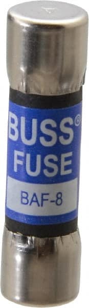 Cooper Bussmann - 250 VAC, 8 Amp, Fast-Acting General Purpose Fuse - Fuse Holder Mount, 1-1/2" OAL, 10 at 125 V kA Rating, 13/32" Diam - Exact Tooling