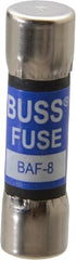 Cooper Bussmann - 250 VAC, 8 Amp, Fast-Acting General Purpose Fuse - Fuse Holder Mount, 1-1/2" OAL, 10 at 125 V kA Rating, 13/32" Diam - Exact Tooling