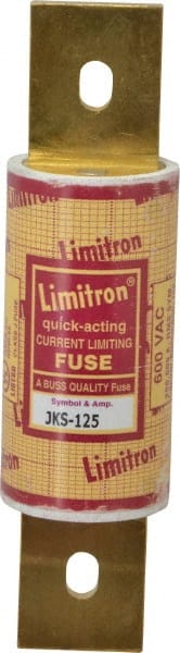 Cooper Bussmann - 600 VAC, 125 Amp, Fast-Acting General Purpose Fuse - Bolt-on Mount, 5-3/4" OAL, 200 (RMS) kA Rating, 1-5/8" Diam - Exact Tooling