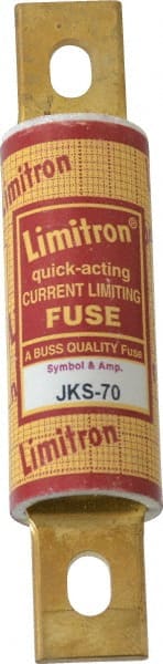 Cooper Bussmann - 600 VAC, 70 Amp, Fast-Acting General Purpose Fuse - Bolt-on Mount, 4-5/8" OAL, 200 (RMS) kA Rating, 1-1/8" Diam - Exact Tooling