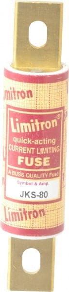 Cooper Bussmann - 600 VAC, 80 Amp, Fast-Acting General Purpose Fuse - Bolt-on Mount, 4-5/8" OAL, 200 (RMS) kA Rating, 1-1/8" Diam - Exact Tooling