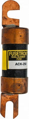 Cooper Bussmann - 250 Amp Time Delay Fast-Acting Forklift & Truck Fuse - 80VAC, 80VDC, 4.71" Long x 1" Wide, Littelfuse CCK250, Bussman ACK-250, Ferraz Shawmut ACK250 - Exact Tooling