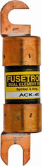 Cooper Bussmann - 40 Amp Time Delay Fast-Acting Forklift & Truck Fuse - 125VAC, 125VDC, 3.74" Long x 0.75" Wide, Littelfuse CCK040, Bussman ACK-40, Ferraz Shawmut ACK40 - Exact Tooling