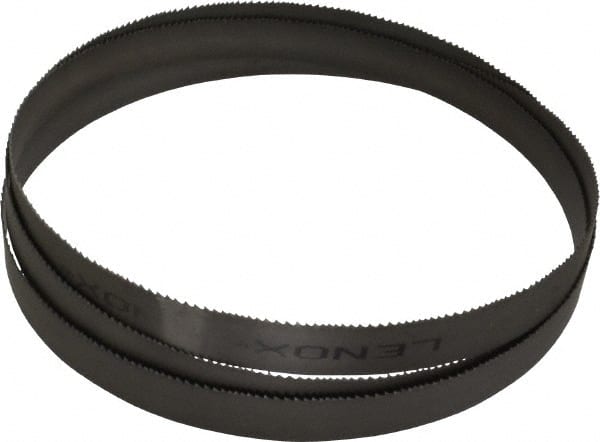 Lenox - 6 to 10 TPI, 8' 10" Long x 1" Wide x 0.035" Thick, Welded Band Saw Blade - Bi-Metal, Toothed Edge, Modified Raker Tooth Set, Flexible Back, Contour Cutting - Exact Tooling