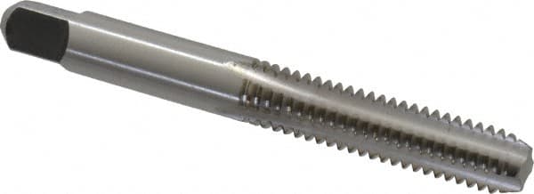Kennametal - 5/16-18 UNC 2B 4 Flute Bright Finish High Speed Steel Straight Flute Standard Hand Tap - Bottoming, Right Hand Thread, 2.72" OAL, 1-1/8" Thread Length, H5 Limit, Oversize - Exact Tooling