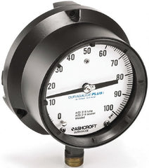 Ashcroft - 4-1/2" Dial, 1/2 Thread, 0-10,000 Scale Range, Pressure Gauge - Exact Tooling