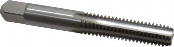 Kennametal - 3/8-16 UNC 2B 4 Flute Bright Finish High Speed Steel Straight Flute Standard Hand Tap - Bottoming, Right Hand Thread, 2.94" OAL, 1-1/4" Thread Length, H5 Limit, Oversize - Exact Tooling