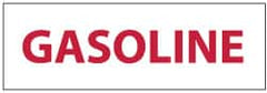 NMC - "Gasoline", 4" Long x 12" Wide, Rigid Plastic Safety Sign - Rectangle, 0.05" Thick, Use for Hazardous Materials - Exact Tooling