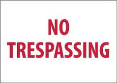 NMC - "Employees Only", 7" Long x 10" Wide, Rigid Plastic Safety Sign - Rectangle, 0.05" Thick, Use for Security & Admittance - Exact Tooling